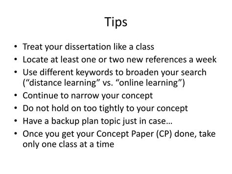 Dissertation Survival Guide .